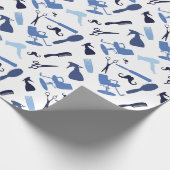 美容師はパターンに用具を使います ラッピングペーパー (角)