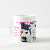 美容師は上記の切口です コーヒーマグカップ (正面左)