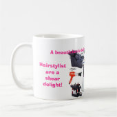 美容師は上記の切口です コーヒーマグカップ (左)