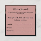 美容師は友人のスクエア参照カードを参照 紹介カード (裏面)