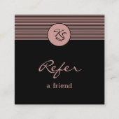 美容師は友人のスクエア参照カードを参照 紹介カード (正面)