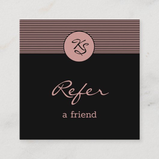 美容師は友人のスクエア参照カードを参照 紹介カード (正面)