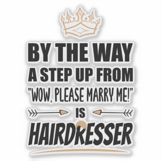 美容師は究極の魅力。プレゼント シール (正面)