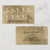 美容師は贅沢な金ゴールドのロイヤリティの穿孔器を切ります ロイヤリティカード (正面/裏面)