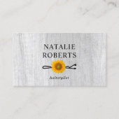 美容師ひまわりボビーピン素朴サロン 名刺 (正面)