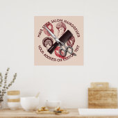 美容師または美しいサロン美容師名 ポスター (キッチン)