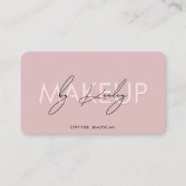 美容師まつげのメイクアップアーティストピンク美学 名刺 (正面)