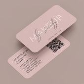 美容師まつげのメイクアップアーティストピンク美学 名刺