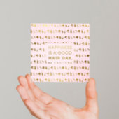 美容師アイコン |シックモダンピンクゴールドフォイル スクエア名刺