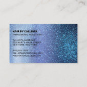 美容師アクアベビーブルートリプルグリッター グラデーション 名刺 (裏面)