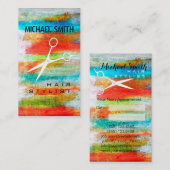 美容師アポイントメントカラフルウモダンッド#20 予約カード (正面/裏面)