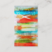 美容師アポイントメントカラフルウモダンッド#20 予約カード (裏面)