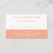 美容師アポイントメントカード エンクロージャーカード (正面)