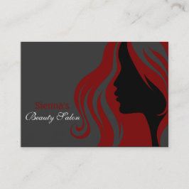 美容師アポイントメントカード（濃い赤） 予約カード