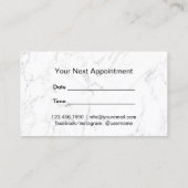 美容師アポイントメントクラススクリプトダークマーブル 予約カード (裏面)