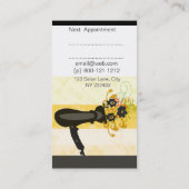 美容師アポイントメントゴールデン花模様乾燥機 予約カード (裏面)