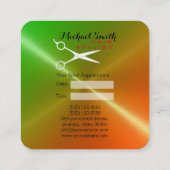 美容師アポイントメントステンレスメタルルック 予約カード (裏面)