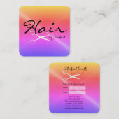 美容師アポイントメントステンレスメタルルック#2 予約カード (正面/裏面)