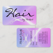 美容師アポイントメントステンレス鋼メタル 予約カード (正面/裏面)