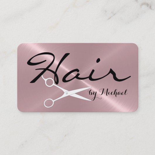 美容師アポイントメントステンレス鋼金属#2 予約カード (正面)