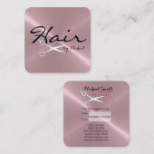 美容師アポイントメントステンレス鋼#2 予約カード (正面/裏面)