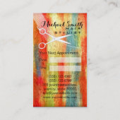 美容師アポイントメントモダンウカラフルッド#2 予約カード (裏面)