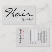 美容師アポイントメントモダンホワイトウッド 予約カード (正面/裏面)
