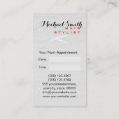 美容師アポイントメントモダンホワイトウッド 予約カード (裏面)