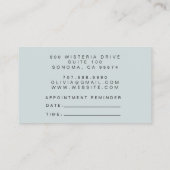 美容師アポイントメントリマインダーと名刺 名刺 (裏面)