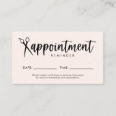 美容師アポイントメントリマインダーカード 名刺 (正面)