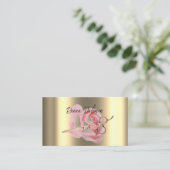 美容師アポイントメントリマインダーブラックマーブル 名刺 (スタンド正面)