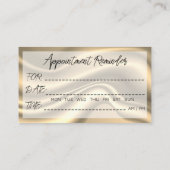 美容師アポイントメントリマインダーブラックマーブル 名刺 (裏面)