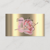 美容師アポイントメントリマインダーブラックマーブル 名刺 (正面)