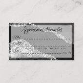 美容師アポイントメントリマインダーブラックマーブル 名刺 (裏面)