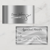 美容師アポイントメントリマインダーブラックマーブル 名刺 (正面/裏面)