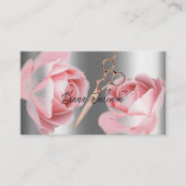 美容師アポイントメントリマインダーブラックマーブル 名刺 (正面)