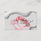 美容師アポイントメントリマインダーブラックマーブル 名刺 (正面)