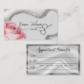 美容師アポイントメントリマインダーブラックマーブル 名刺 (正面/裏面)