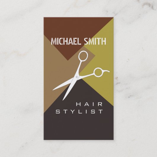 美容師アポイントメントレトロの色パターン#16 予約カード (正面)