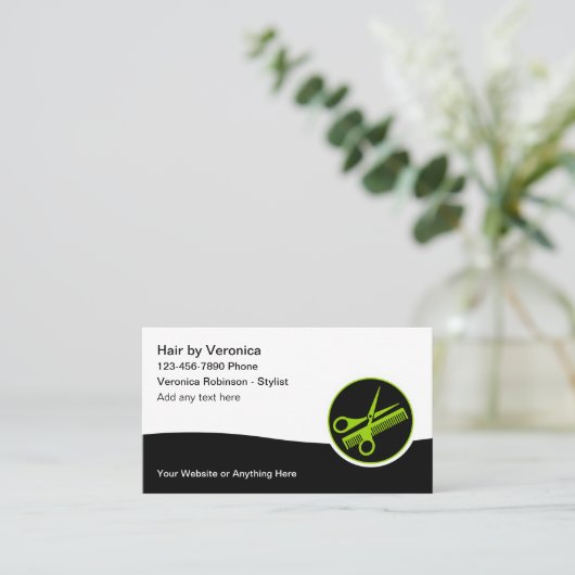 美容師アポイントメント名刺ニューデザイン 名刺 (スタンド正面)