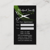 美容師アポイントメント – グリーン抽象芸術#19 予約カード (裏面)
