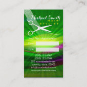 美容師アポイントメント – グリーン抽象芸術#5 予約カード (裏面)