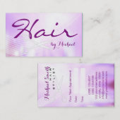 美容師アポイントメント – 紫抽象芸術#12 予約カード (正面/裏面)