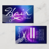 美容師アポイントメント – 紫抽象芸術#15 予約カード (正面/裏面)