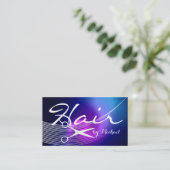 美容師アポイントメント – 紫抽象芸術#15 予約カード (スタンド正面)