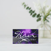 美容師アポイントメント – 紫抽象芸術#18 予約カード (スタンド正面)