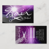 美容師アポイントメント – 紫抽象芸術#5 予約カード (正面/裏面)