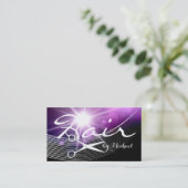 美容師アポイントメント – 紫抽象芸術#5 予約カード (スタンド正面)