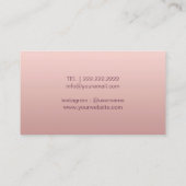 美容師アンティークシザーバラ金ゴールドダマスク 名刺 (裏面)