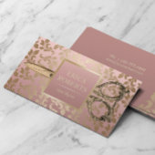 美容師アンティークシザーバラ金ゴールドヴィンテージ 名刺